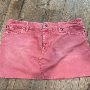 AE pink denim skirt sz 14